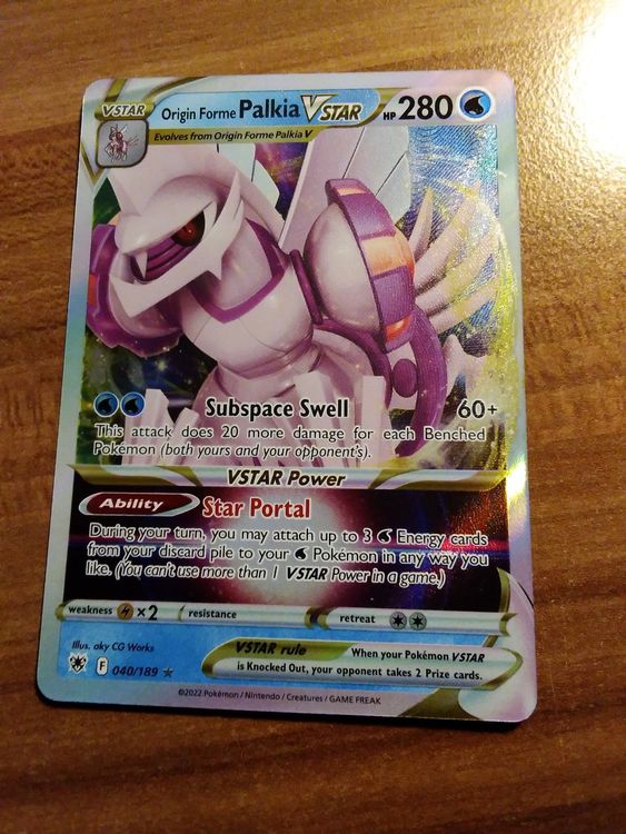 Pokémon Jumbo-Karte Palkia VSTAR – Origin Forme, Übergröße, Exklusiv Aus Der VSTAR Box