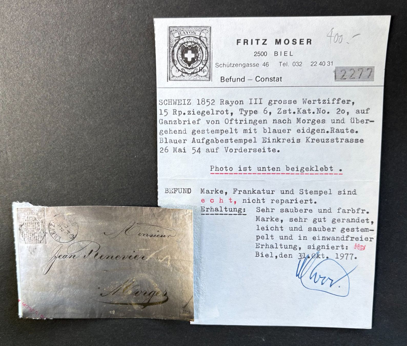 Tutti i francobolli: SCHWEIZ 1852 RAYON III – Usato da Ostermundigen venduto da Heavenmaus75 2