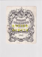 Etikette - Mayenfeld "Schloss Salenegg" 1962 /bd