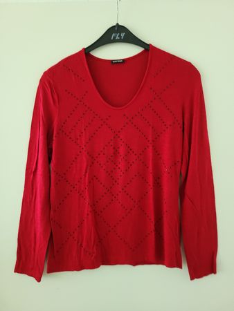 Gerry Weber T-Shirt, rot mit Steinchen Grösse 40