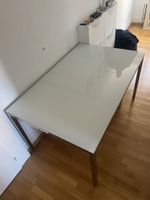 Moderner Glastisch Chrom Hochglanz