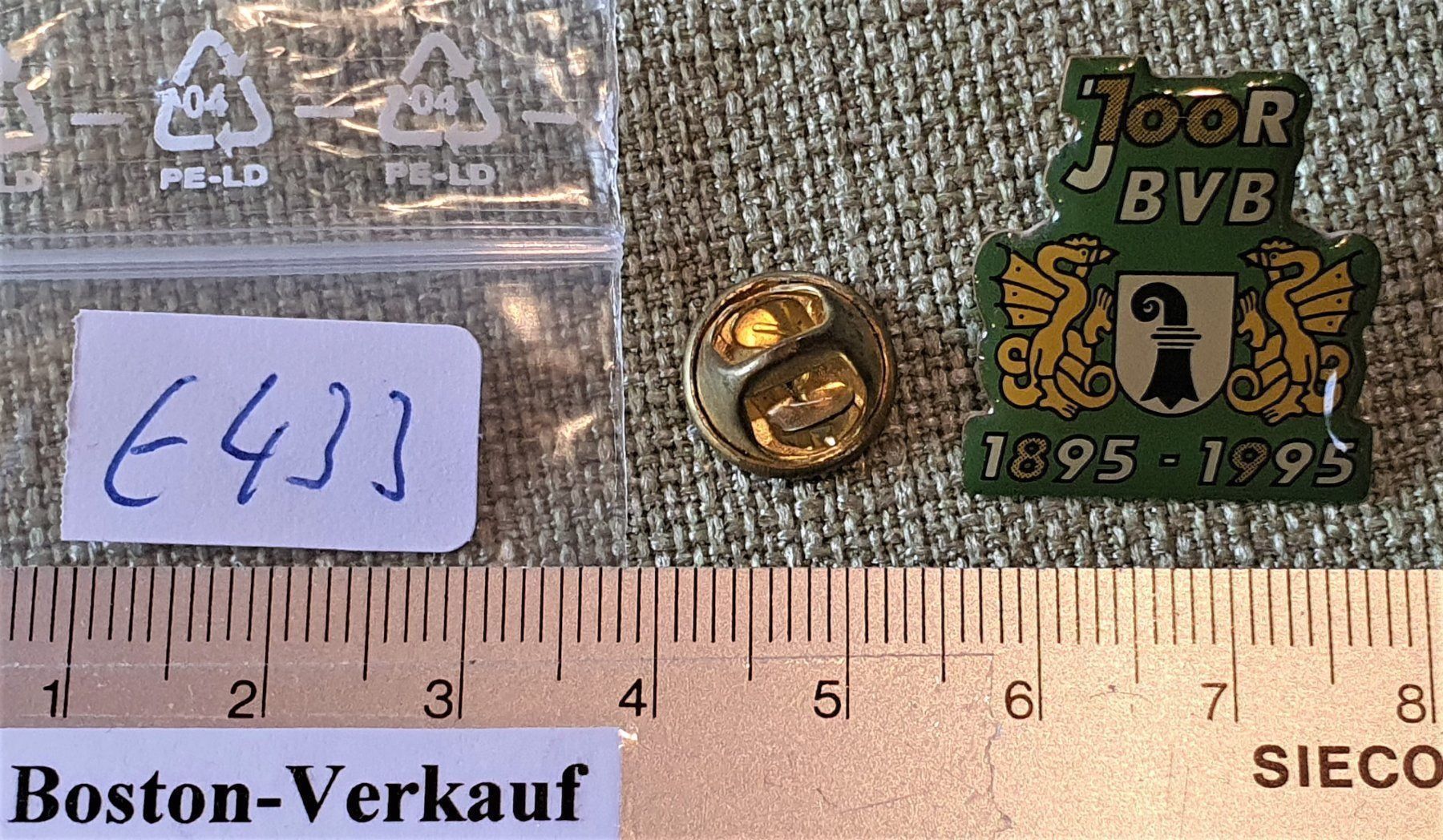 Plaketten & Abzeichen: E433 - Pin Basler Verkehrsbetriebe BVB – Gebraucht aus Reinach BL von Boston-Verkauf 2