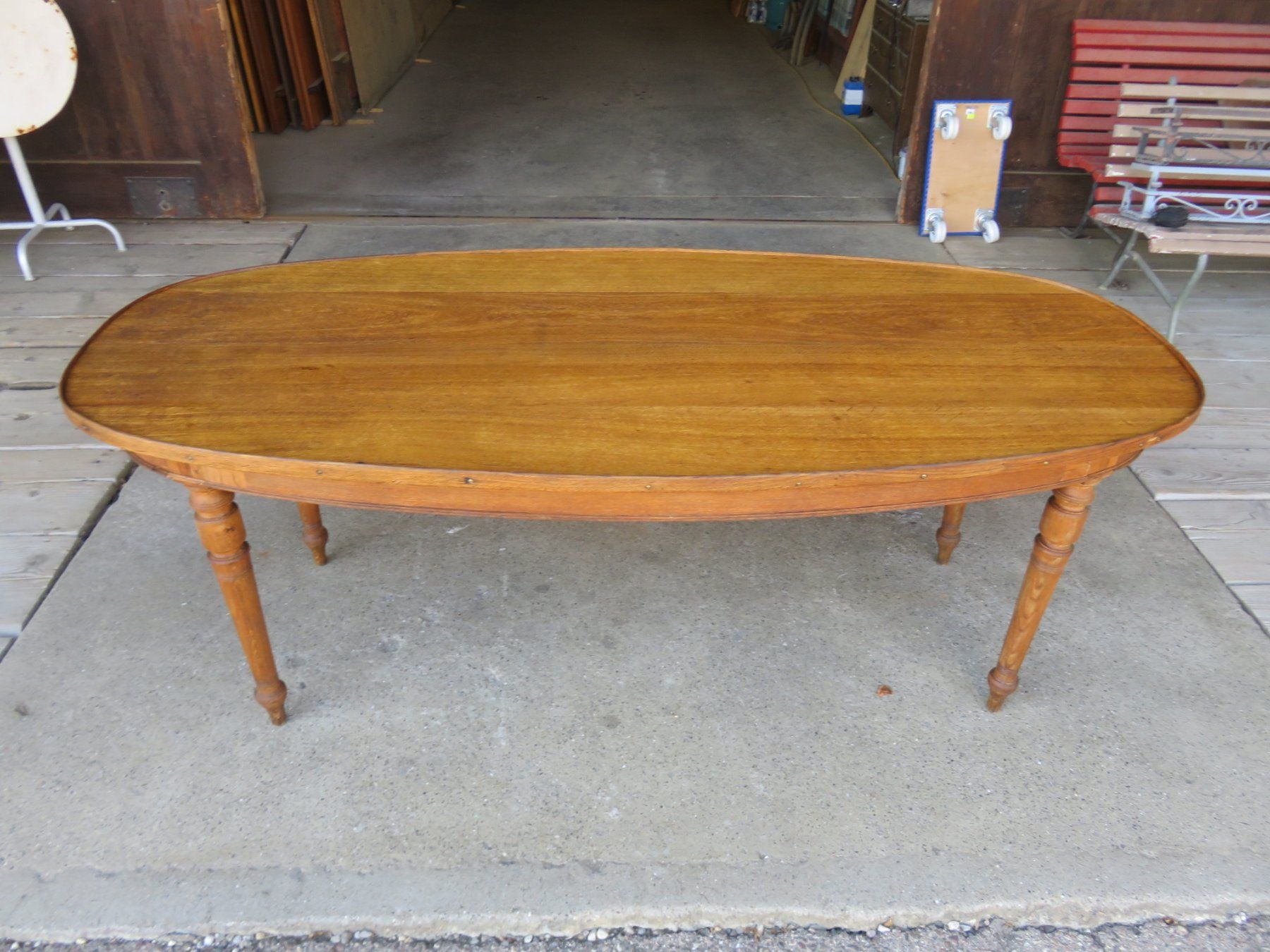 Tables: antiker Eichen-Tisch Dampfschiff Unterwalden 1902 – D'occasion à Ruswil par Mfladibus