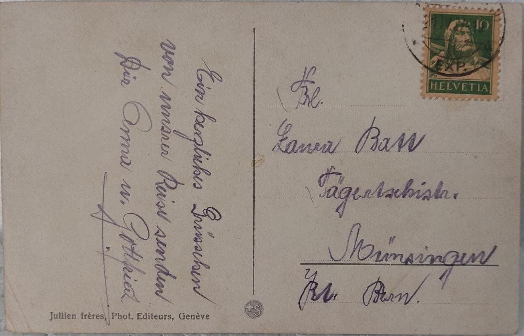 Cartoline postali: OUCHY - Le Port - 1927 – Usato da Delémont venduto da Domdom1 1