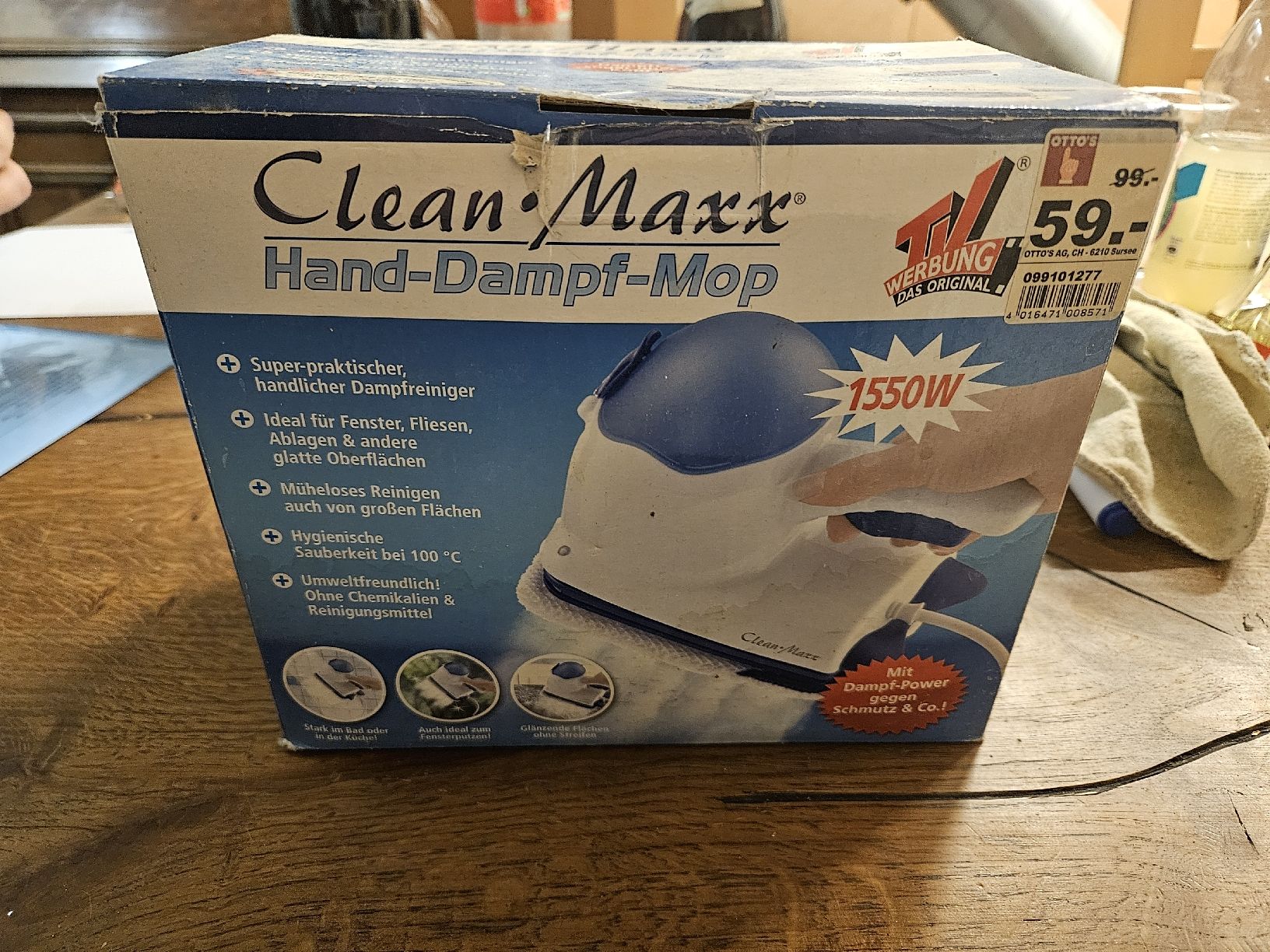 Cleanmaxx Pulitori a vapore: Hand-Dampf-Mopp Clean Maxx, 1550W (A1) – Usato da Rorschach venduto da TimelessTrading 2