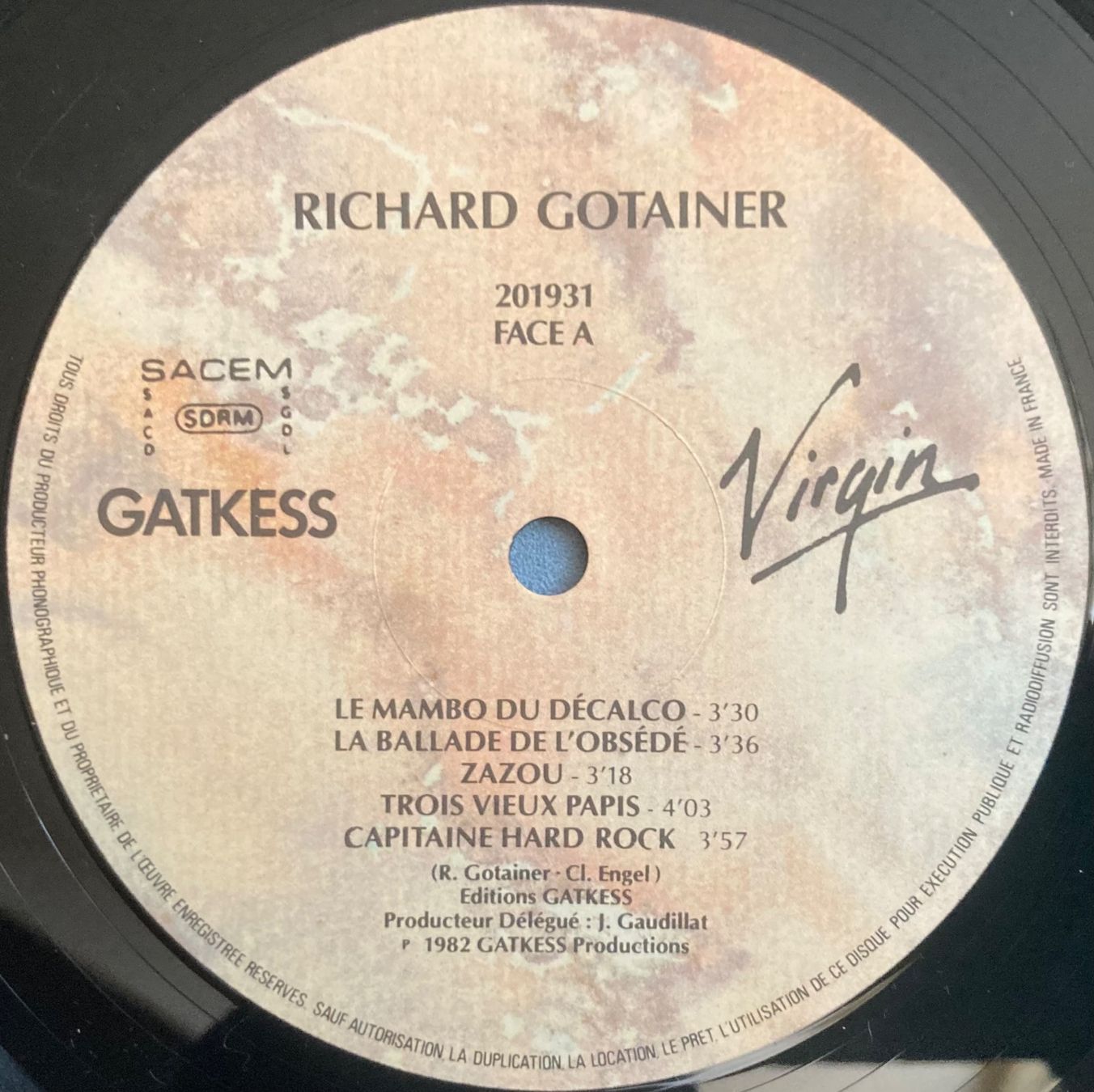 Schallplatten: RICHARD GOTAINER - CHANTS ZAZOUS – Gebraucht aus Poliez-Pittet von Newtown-Records 3