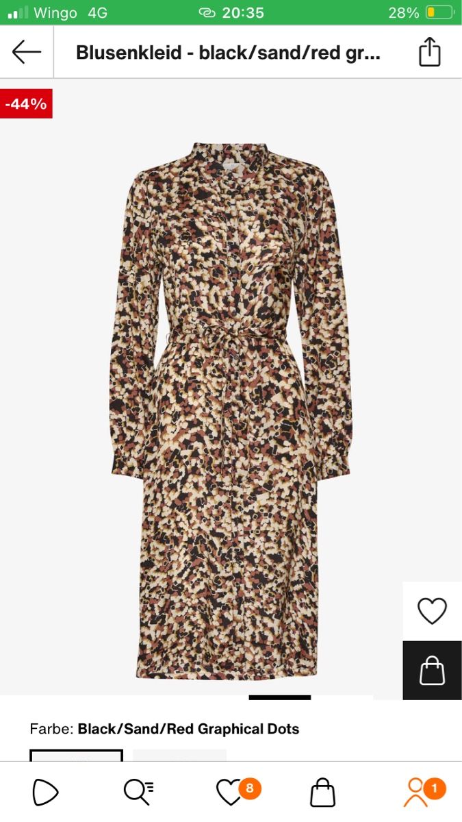 Blusen: Kleid,herbstlich, braun S – Neu (gemäss Beschreibung) aus Winterthur von butterfly210 6
