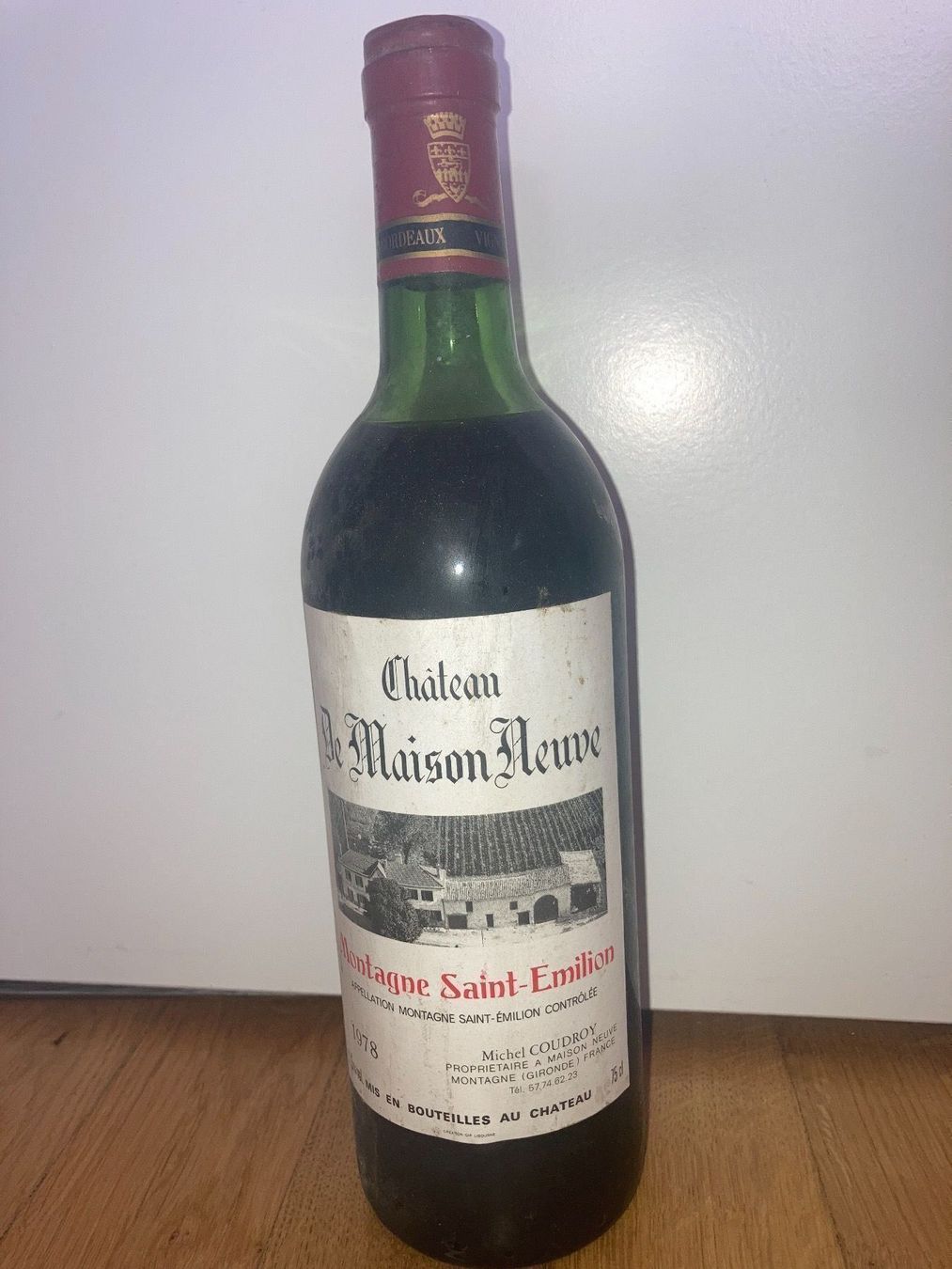 Vino: Château De Maison Neuve 1978 – Nuovo e nell'imballaggio originale da Bern venduto da Spomme 1