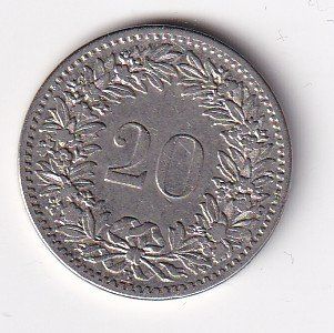 Tutti le monete: Schweiz 20 Rappen 1907 – Usato da Neuchâtel venduto da karlpierrino 1