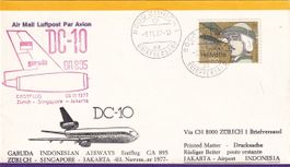 Erstflug Garuda Indonesia Zürich - Jakarta 1977, nur 70 Stk!