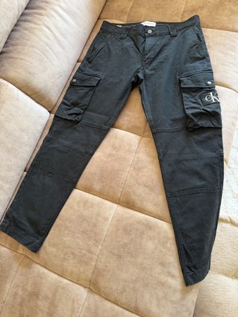 Pantalon Cargo Calvin Klein Jeans Homme Noir Taille 30x32