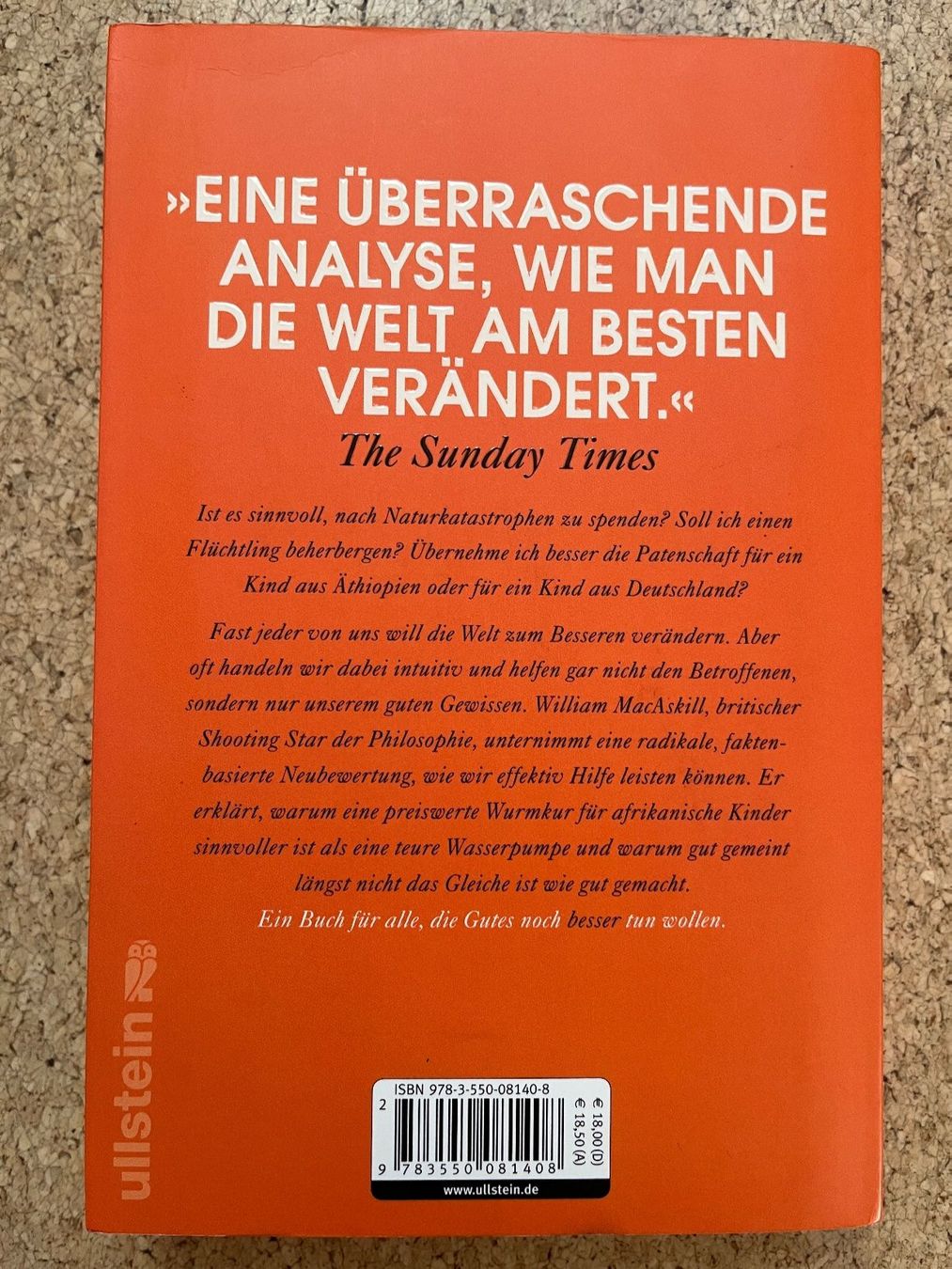 Livres: Taschenbuch "Gutes besser tun", William MacAskill – D'occasion à Grosswangen par Vita500 1