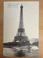 Antike Postkarte, FRANCE, PARIS Eiffelturm mit Bateau Mouche