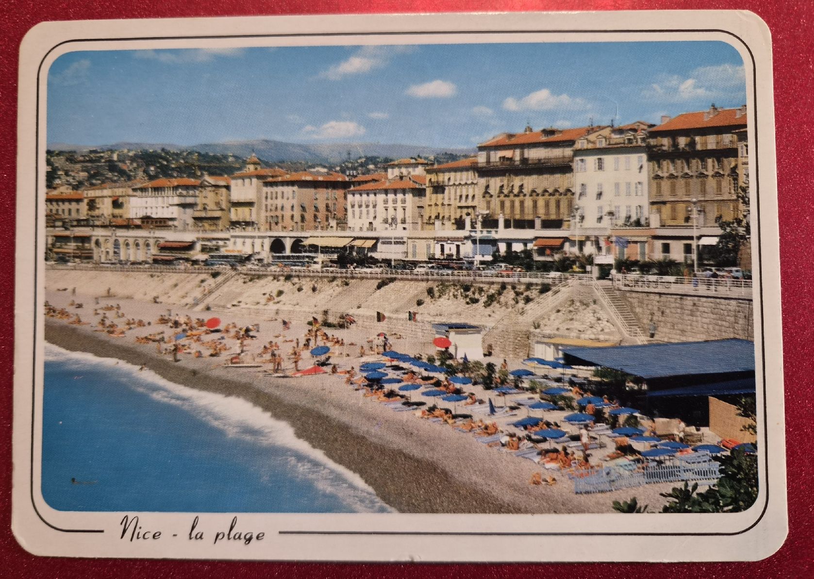 Ansichtskarten: Nice la plage Nizza Strand 1983 – Gebraucht aus Melchnau von Arthurius