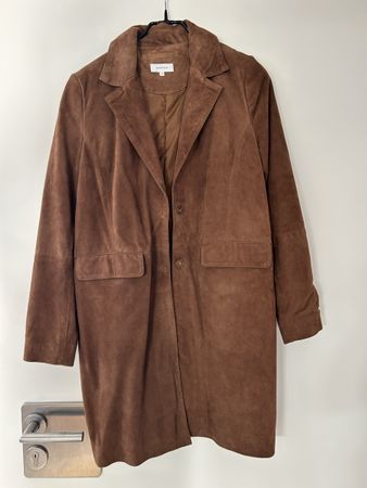 Breuninger Wildledermantel Gr. 36 Braun