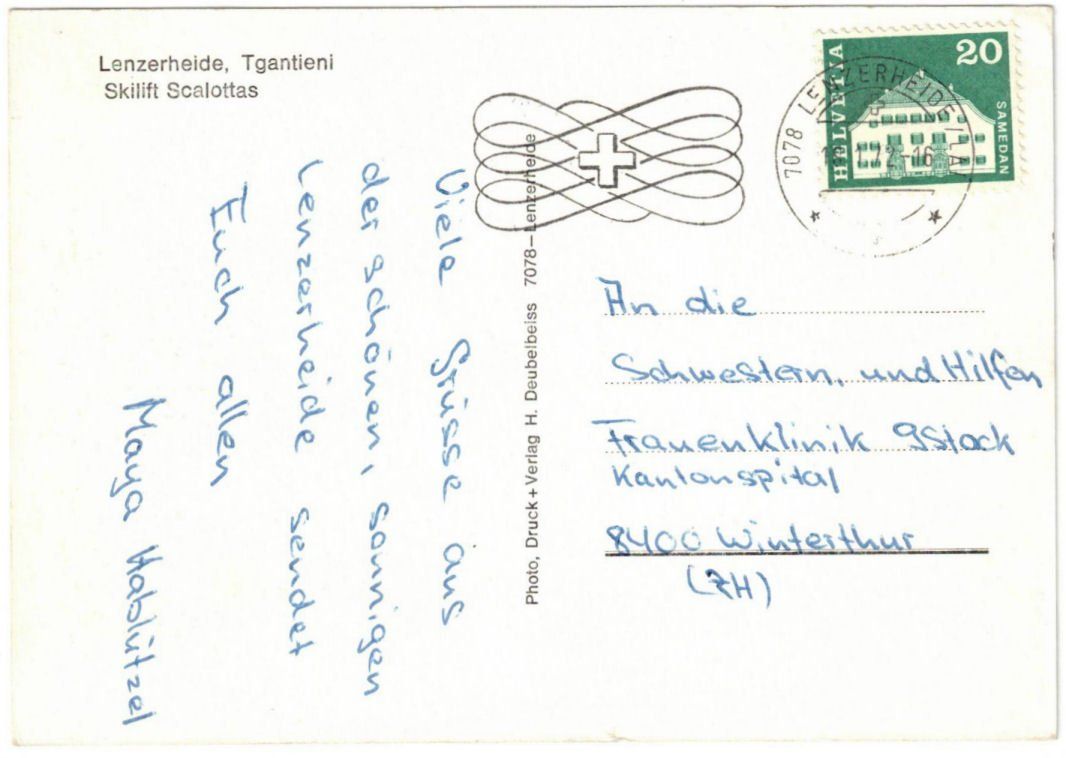 Cartoline postali: Lenzerheide - Skilift Scalottas – Usato da Binningen venduto da Mountainrider 1