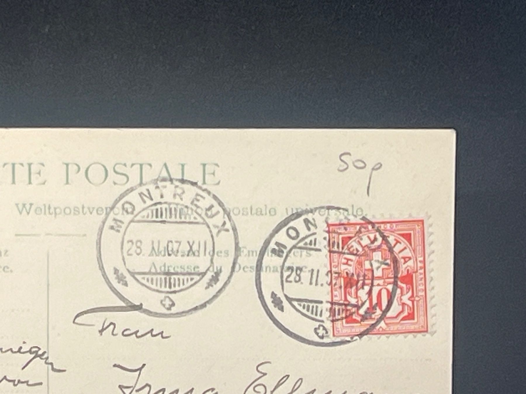 Cartoline postali: Montreux-Clarens – Usato da Widnau venduto da Brusi9 1
