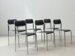 Stühle im Bauhaus Stil, Stapelbar aus Italien 1980er Jahren