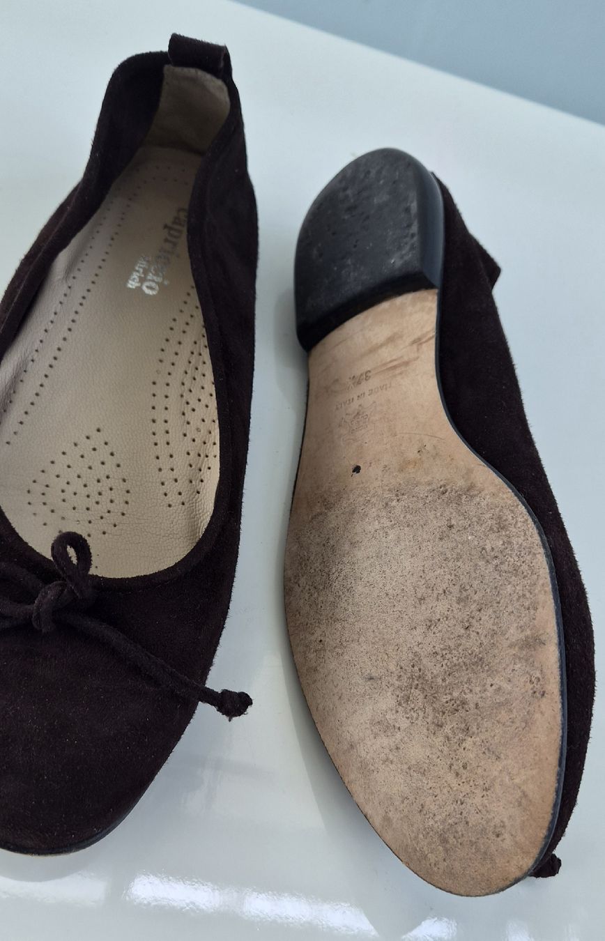 Scarpe da donna: Ballerinas CH Gr. 37.5 braun Wildleder Made in Italy – Usato da Rapperswil SG venduto da lemiii 2