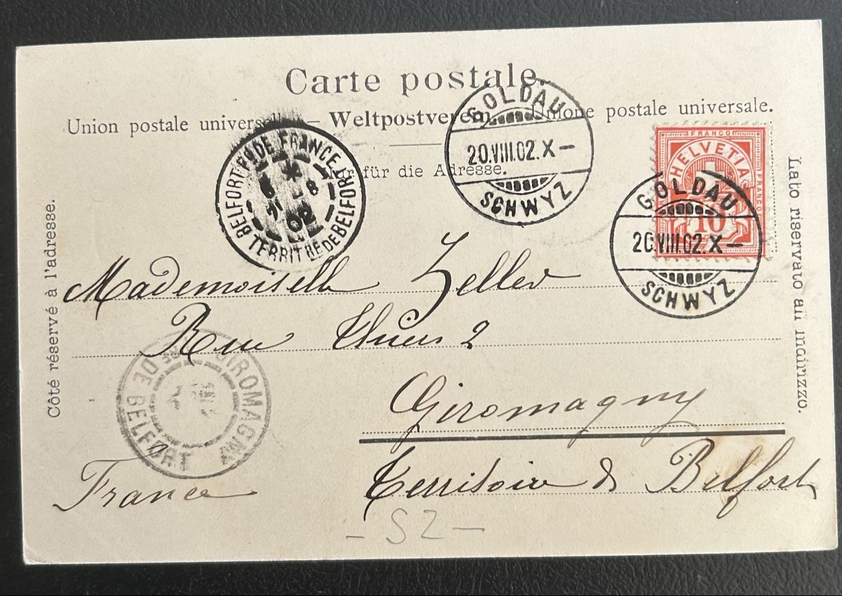 Ansichtskarten: AK Goldau 1902 – Gebraucht aus Horw von Tellbub 1
