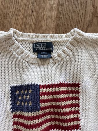 Pull enfant Polo Ralph Lauren taille 6 USA drapeau bon état
