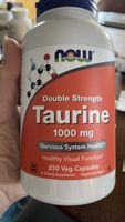 NOW Double Strength Taurine, 1000mg, 250 Veg Capsules