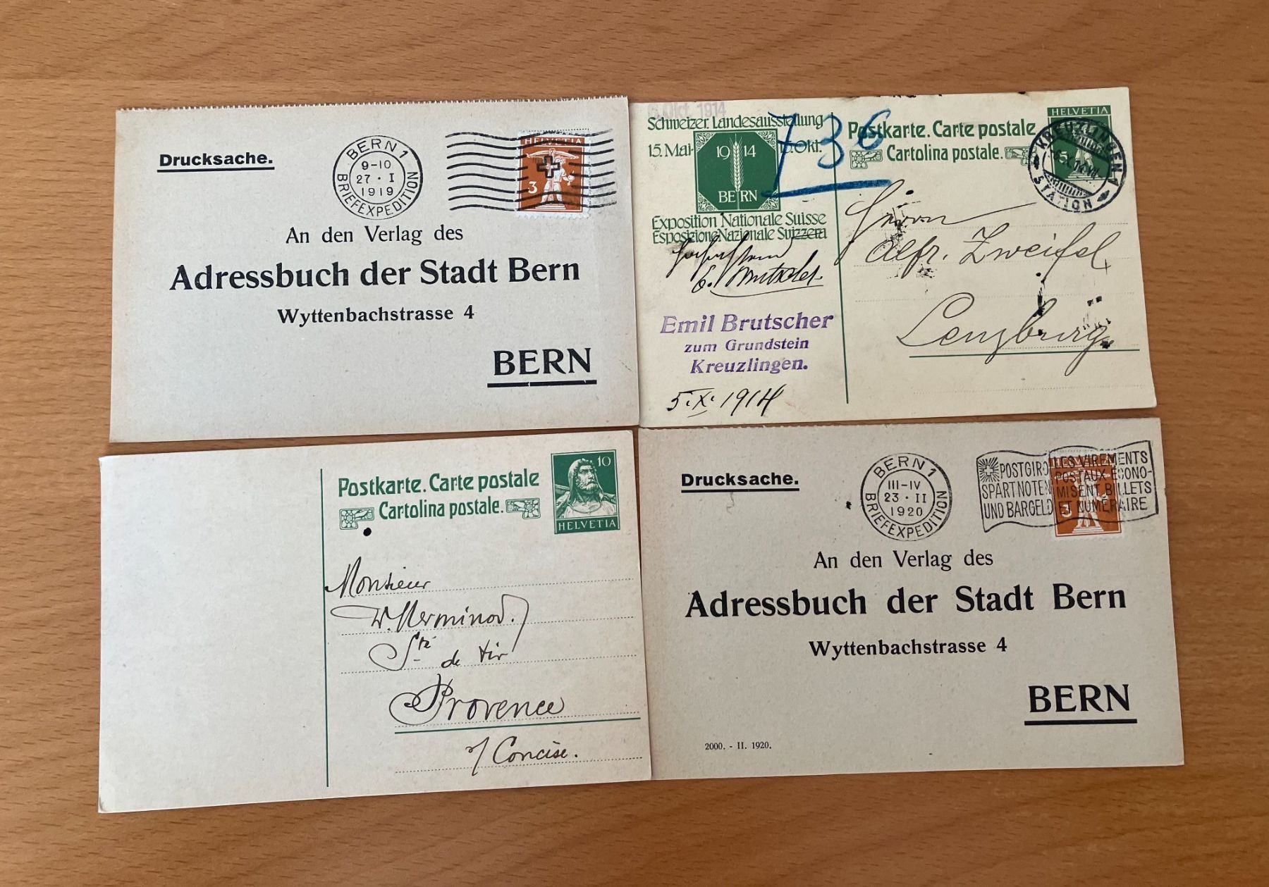 Alle Briefmarken: 4 Postkarten – Neu (gemäss Beschreibung) aus Koblenz von Markenhimmel