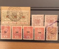 10 Fiskalmarken Cantone del Ticino - u.a. Servico Passaporti