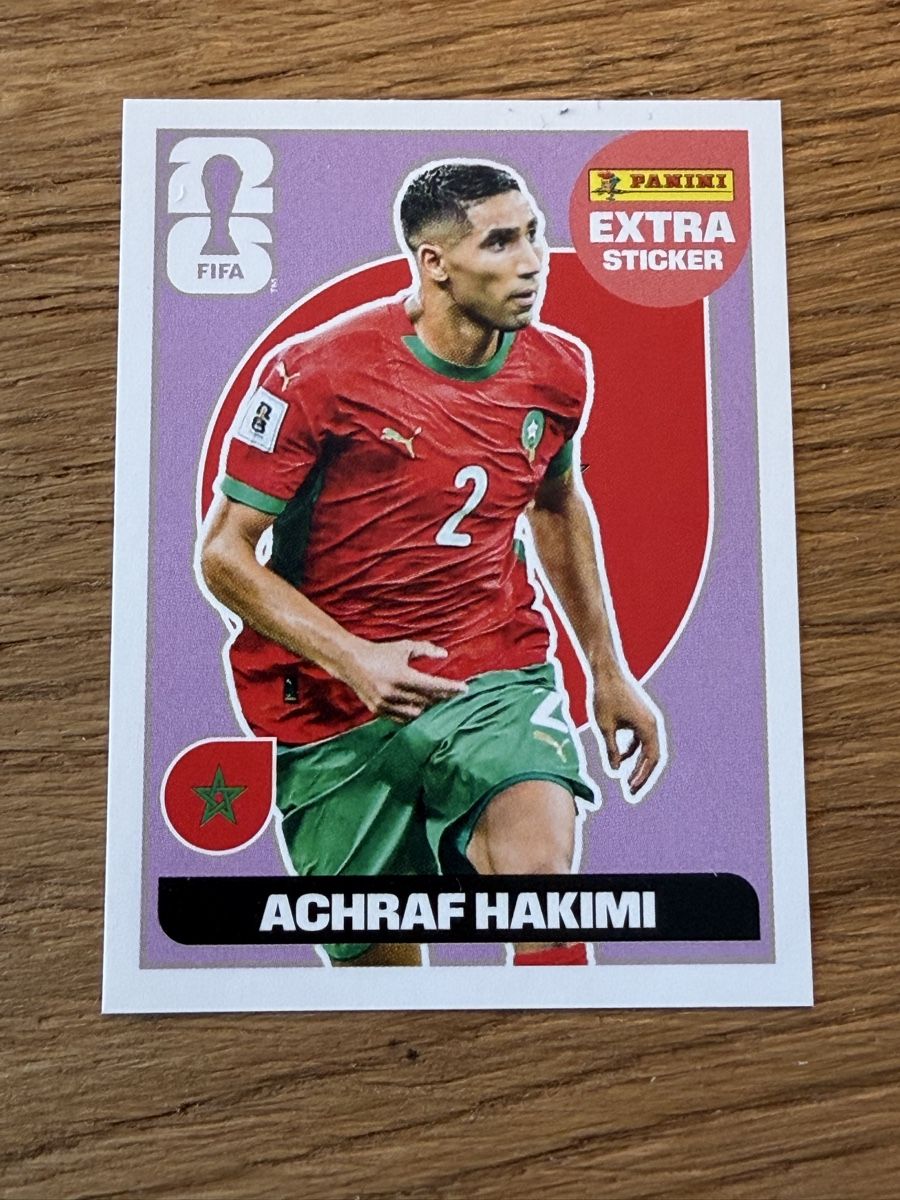 Panini Carte collezionabili: Panini WM 2026 Extra Sticker Achraf Hakimi – Nuovo (secondo la descrizione) da Reinach BL venduto da Pepe2412