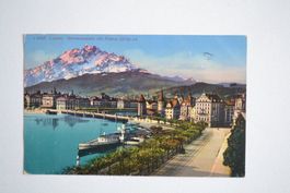 AK Luzern Schwanenplatz mit Pilatus LU