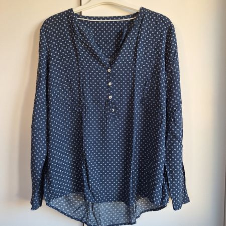 Schöne Damen Bluse Tom Tailor blau geblümt Grösse 38