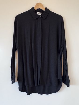 Long Sleeve oversized Shirt Weekday Black Size XS