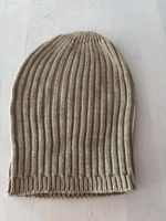 Strickmütze beige gerippt Grösse One Size guter Zustand