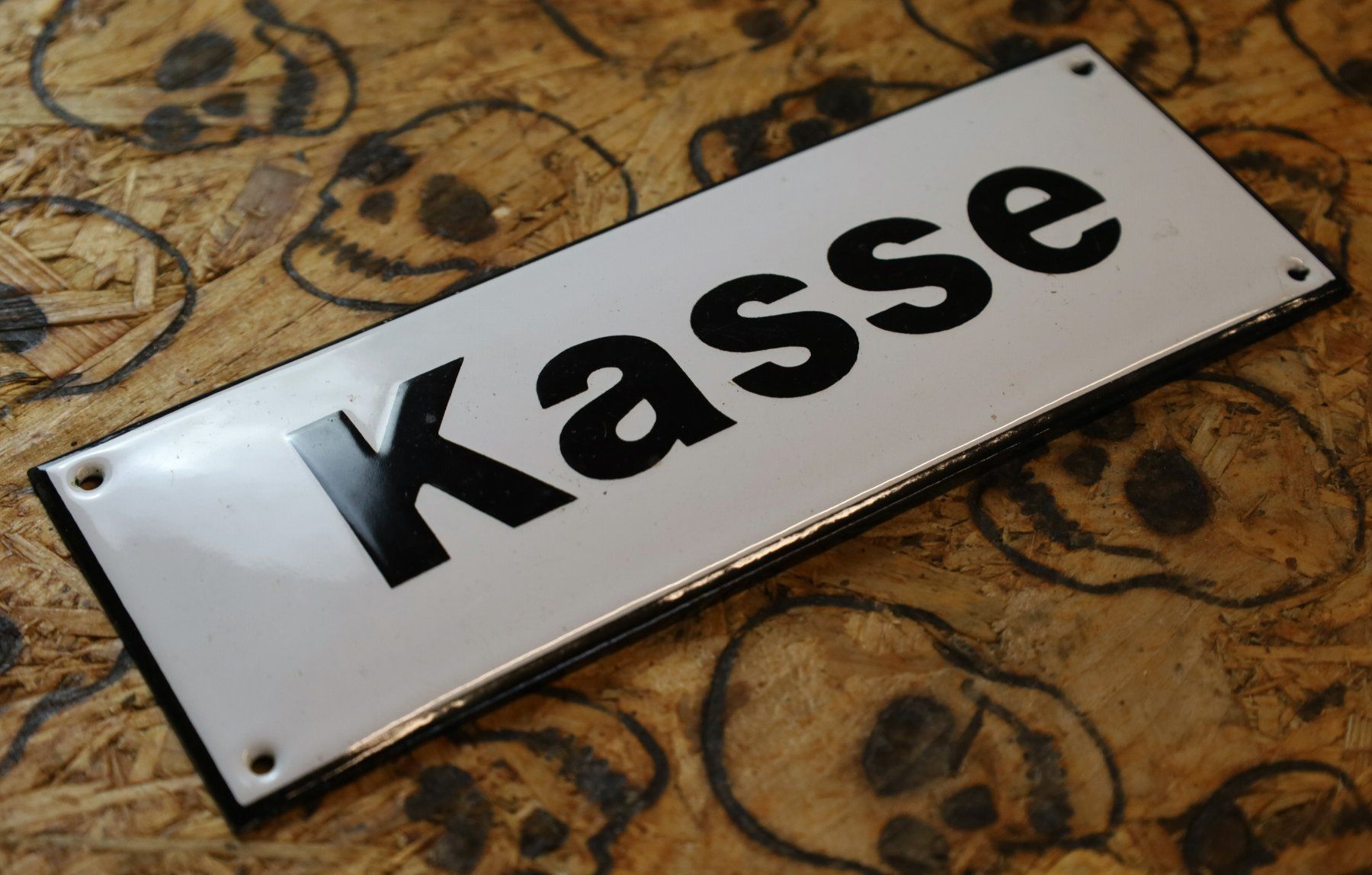 Insegne: Emailschild "Kasse" – Usato da Birrwil venduto da brandschatz_birrwil