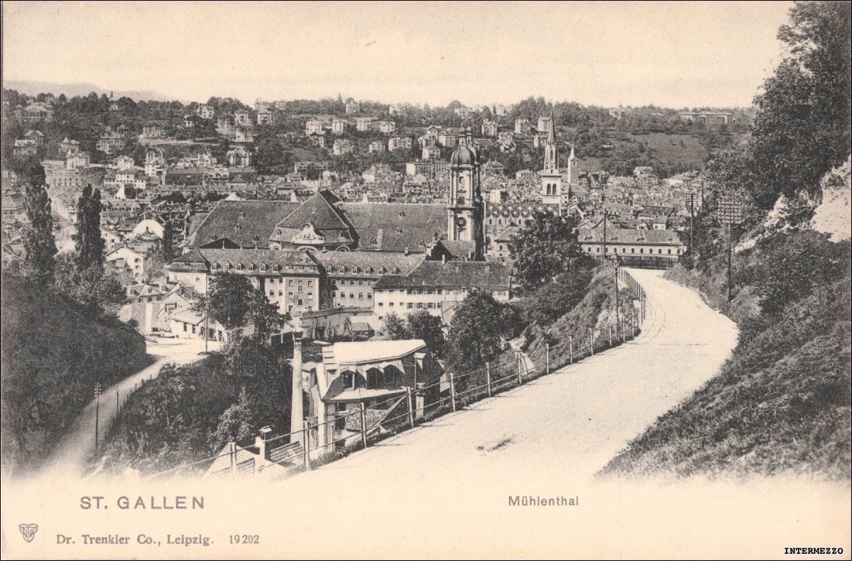 Cartoline postali: St. Gallen // Mühlenthal ca. 1910 – Usato da Basel venduto da intermezzo12