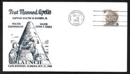 USA Sonderbrief Apollo 7 Startbeleg Cape Canaveral 11.10.68