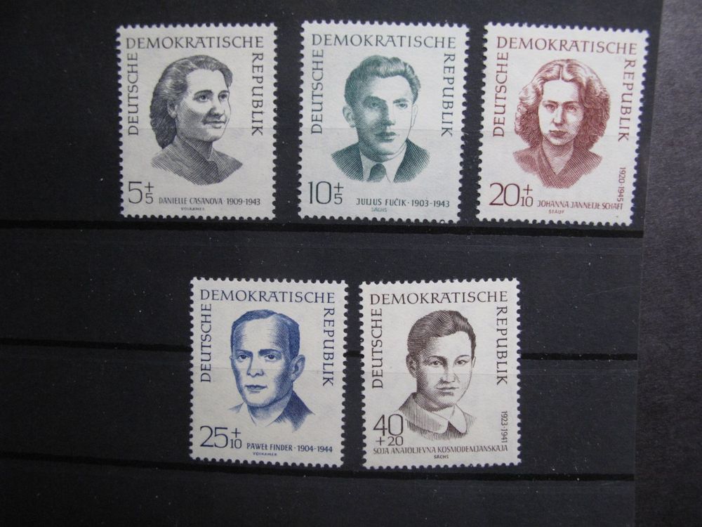 10 Briefmarken Ddr 1962 Michel 881 890 Antifaschisten I Postfrisch