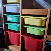 Kinderregal mit Schubladen Holz Kiefer verschiedene Farben