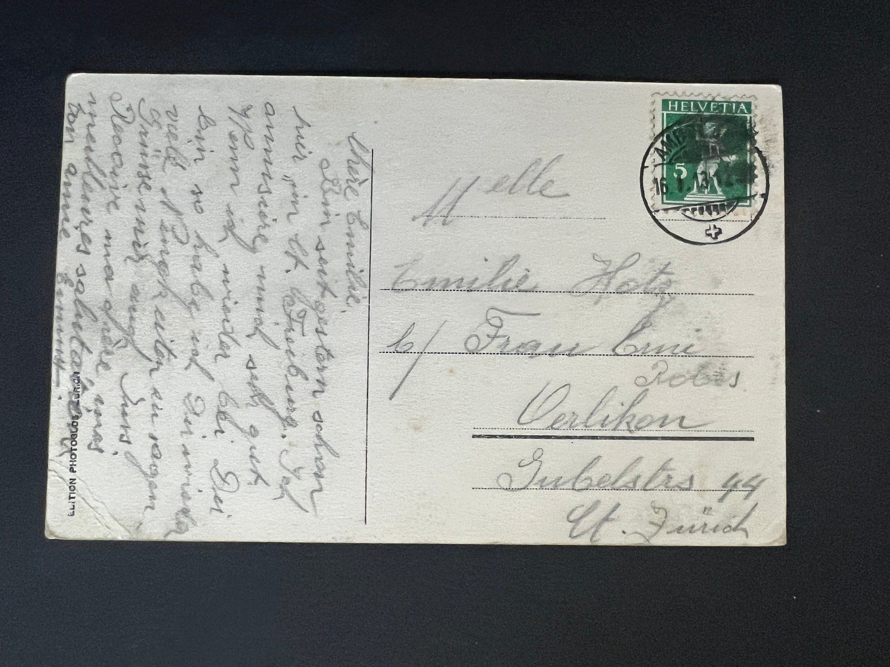 Ansichtskarten: Ansichtsk. 1913 Morat fleckig   (V525) – Gebraucht aus Hinwil von Sidi4 1