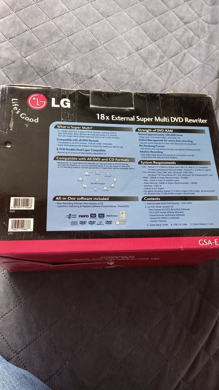 LG Lettore multimediale & Streamer: 18 x external super multi dvd rewriter lg – Nuovo e nell'imballaggio originale da Wohlen AG venduto da poliziotto008 1