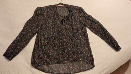 Muster Bluse Langarm Gr. M, top Zustand
