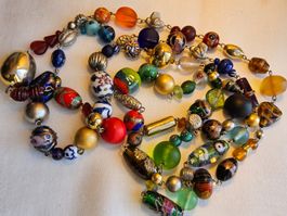 Vintage tolle Halskette Collier, Various Pearls