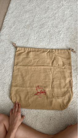 Christian Louboutin dust bag tan Paris
