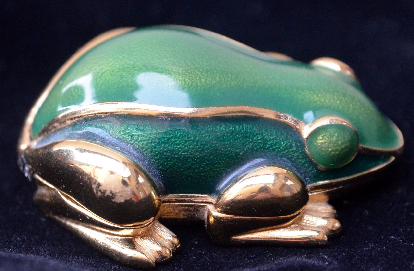 Estée Lauder Flaconi: Estée Lauder Cinnabar Frog Solid Perfume 1989 – Usato da Collonges venduto da arashee 4