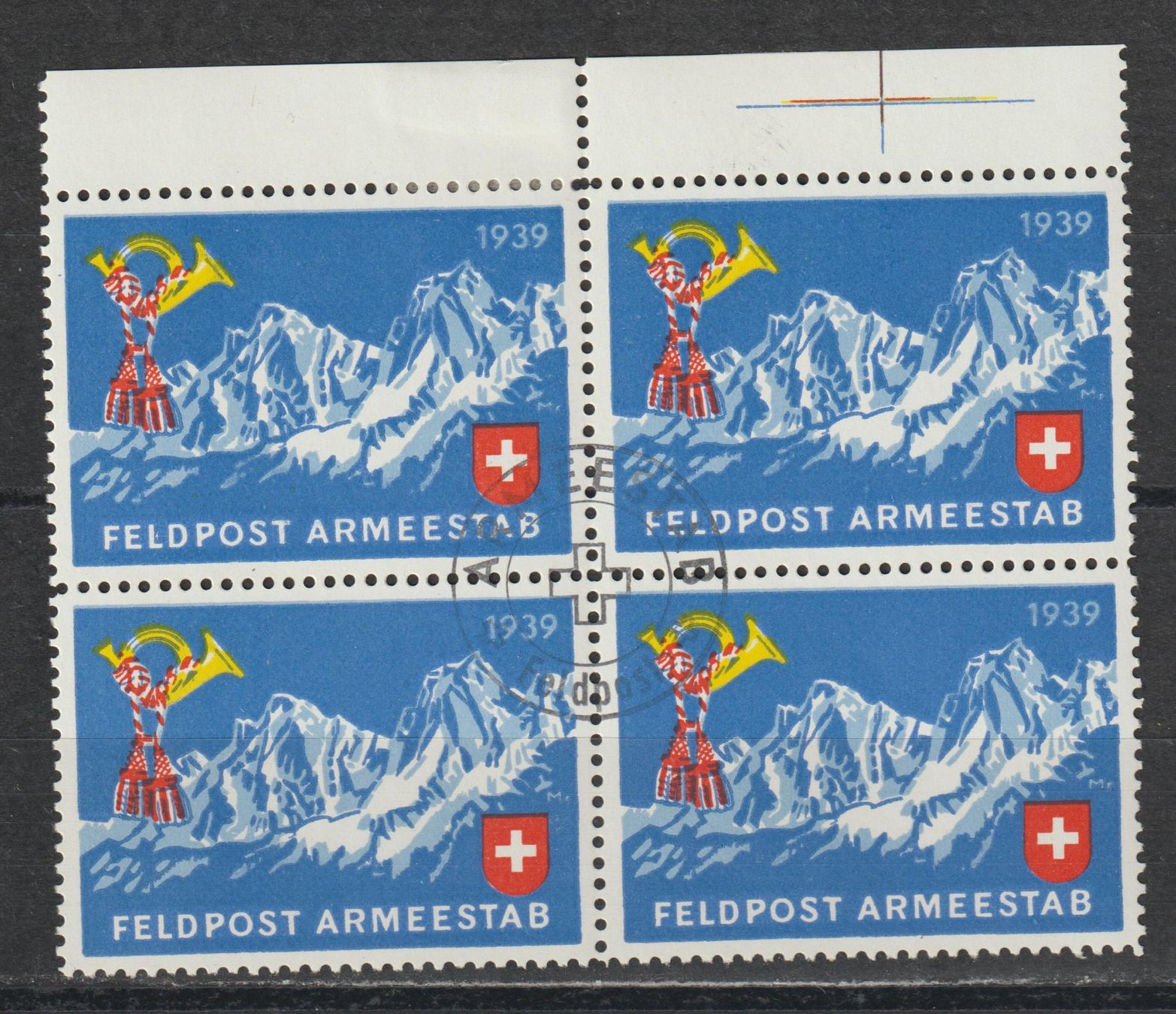 Tutti i francobolli: Feldpost Nr. 2/1 Viererb. o – Usato da Siebnen venduto da Fstaehli