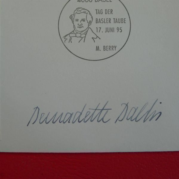 Tutti i francobolli: 1995: BASLERTAUBE: JUBILÄUM mit UNTERSCHRIFT BERNDETTE DALIN – Usato da Sursee venduto da Luzernerraute 2