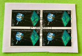 Briefmarken aus Liechtenstein 4 er Block mit Papier
