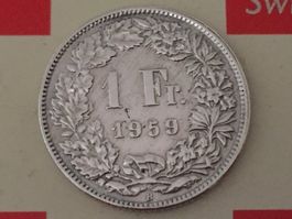 1 Franken 1959 -vz, nur 1,859 Mio!