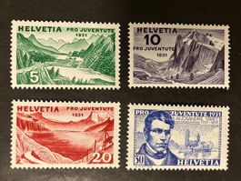 Pro Juventute 1931, J57-J60, **