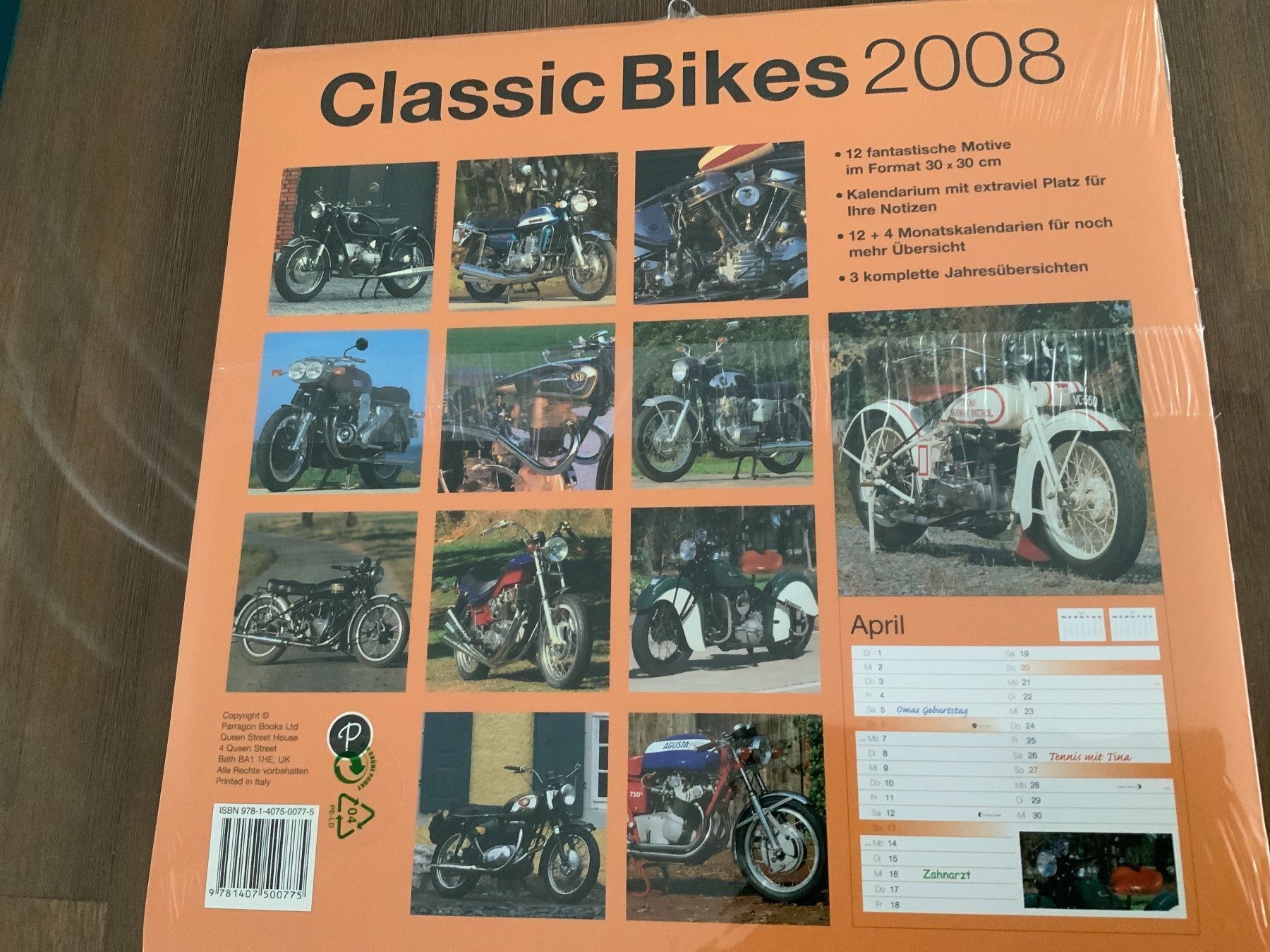 Calendari: Kalender Classic Bikes 2008 – Nuovo e nell'imballaggio originale da Uster venduto da Macita56 1